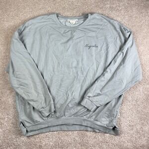 Magnolia Joanna Gaines Sweatshirt Womens XL Sage Green‎ Embroidered Pullover USA
